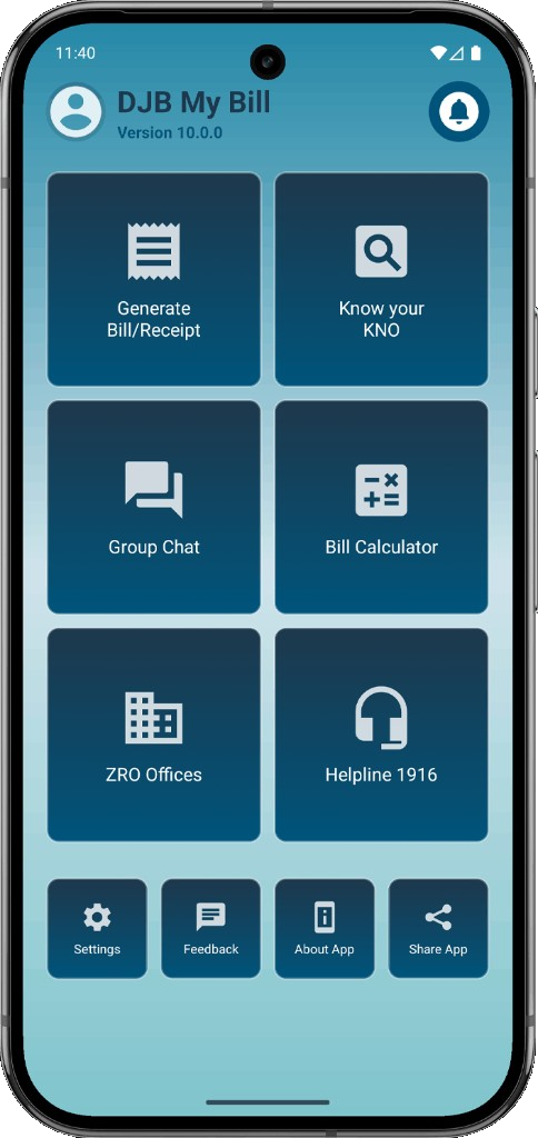 DJB My Bill app preview